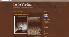 Desktop Screenshot of lodeverdad.blogspot.com