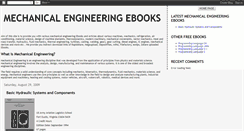 Desktop Screenshot of mechanicalengineeringebooks.blogspot.com