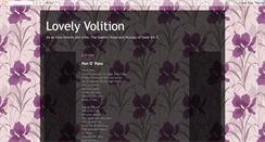 Desktop Screenshot of lovelyvolition.blogspot.com