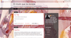 Desktop Screenshot of elrinconquenoconoce.blogspot.com