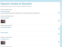 Tablet Screenshot of espaciosvirtualeseneducacion.blogspot.com
