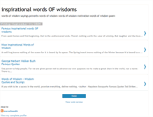 Tablet Screenshot of inspirationalwordswisdom.blogspot.com