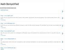 Tablet Screenshot of mathdemystified.blogspot.com