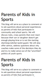 Mobile Screenshot of kidsinsportstalk.blogspot.com