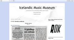 Desktop Screenshot of icelandicmusicmuseum.blogspot.com