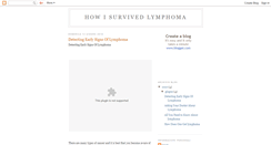 Desktop Screenshot of howisurvivedlymphoma.blogspot.com