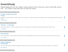 Tablet Screenshot of greenishlady.blogspot.com