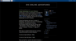 Desktop Screenshot of eveonlineadventures.blogspot.com