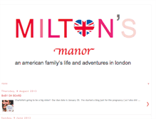 Tablet Screenshot of miltonsmanor.blogspot.com