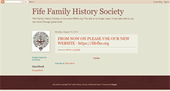 Desktop Screenshot of fifefamilyhistorysociety.blogspot.com