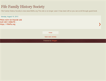 Tablet Screenshot of fifefamilyhistorysociety.blogspot.com