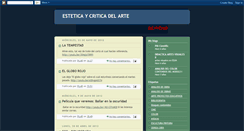 Desktop Screenshot of esteticaycriticadelarte.blogspot.com