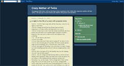 Desktop Screenshot of crazymotheroftwins.blogspot.com