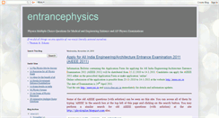 Desktop Screenshot of entrancephysics.blogspot.com