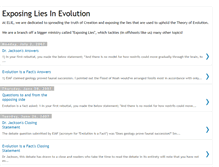 Tablet Screenshot of exposingliesinevolution.blogspot.com