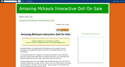 Desktop Screenshot of amazingmckaylainteractivedollonsale.blogspot.com