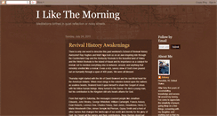 Desktop Screenshot of ilikethemorning.blogspot.com