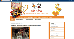 Desktop Screenshot of anakarlafestasinfantis.blogspot.com