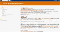 Desktop Screenshot of dacsmusicalfavorites.blogspot.com