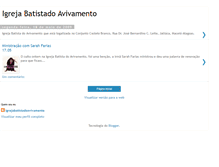 Tablet Screenshot of igrejabatistadoavivamentojatiuca.blogspot.com