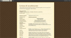 Desktop Screenshot of lecturaadolescente.blogspot.com