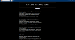 Desktop Screenshot of my-love-is-email-scam.blogspot.com