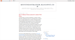 Desktop Screenshot of myfitnesstrainer.blogspot.com