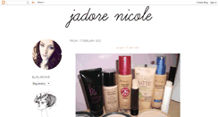 Desktop Screenshot of jadorenicole.blogspot.com