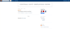 Desktop Screenshot of centralgovtemployeesnews.blogspot.com