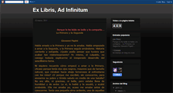 Desktop Screenshot of exlibrisadinfinitum.blogspot.com