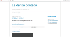 Desktop Screenshot of ladanzacontada.blogspot.com