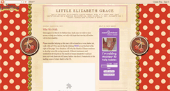 Desktop Screenshot of littleelizabethgrace.blogspot.com