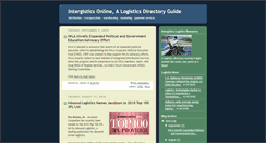 Desktop Screenshot of intergisticsonline.blogspot.com