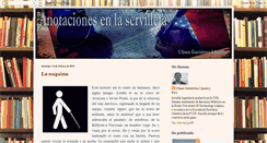 Desktop Screenshot of anotacionesenlaservilleta.blogspot.com