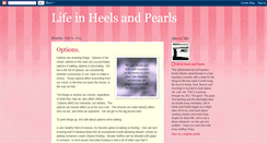 Desktop Screenshot of lifeinheelsandpearls.blogspot.com