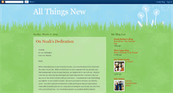Desktop Screenshot of makingallthingsnew.blogspot.com