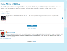 Tablet Screenshot of kohinoorofsikhs.blogspot.com