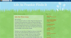 Desktop Screenshot of lifeasfrankiefindsit.blogspot.com