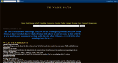 Desktop Screenshot of namesays.blogspot.com