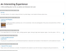Tablet Screenshot of interestingexperience.blogspot.com