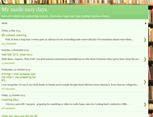 Tablet Screenshot of mymadeeasycoachingdays.blogspot.com