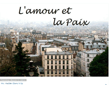 Tablet Screenshot of lamouretlapaix.blogspot.com