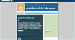 Desktop Screenshot of negociosinternetencasa.blogspot.com