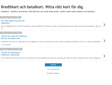 Tablet Screenshot of kreditkort-betalkort.blogspot.com