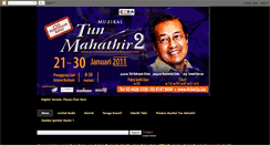 Desktop Screenshot of muzikaltunmahathir.blogspot.com