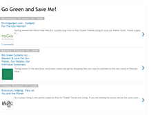 Tablet Screenshot of gogreenandsaveme.blogspot.com