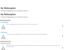 Tablet Screenshot of myrobosapien.blogspot.com