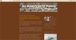 Desktop Screenshot of americaninpadua.blogspot.com