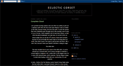 Desktop Screenshot of eclecticcorset.blogspot.com