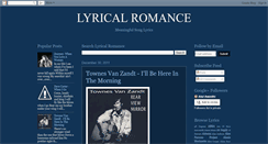 Desktop Screenshot of lyricalromance.blogspot.com